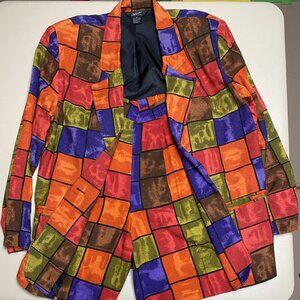 Vintage Options Melrose Silk Blazer and shorts size 12
